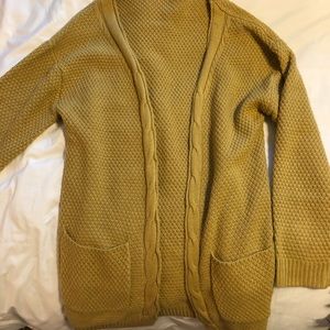 Mustard cable knit sweater